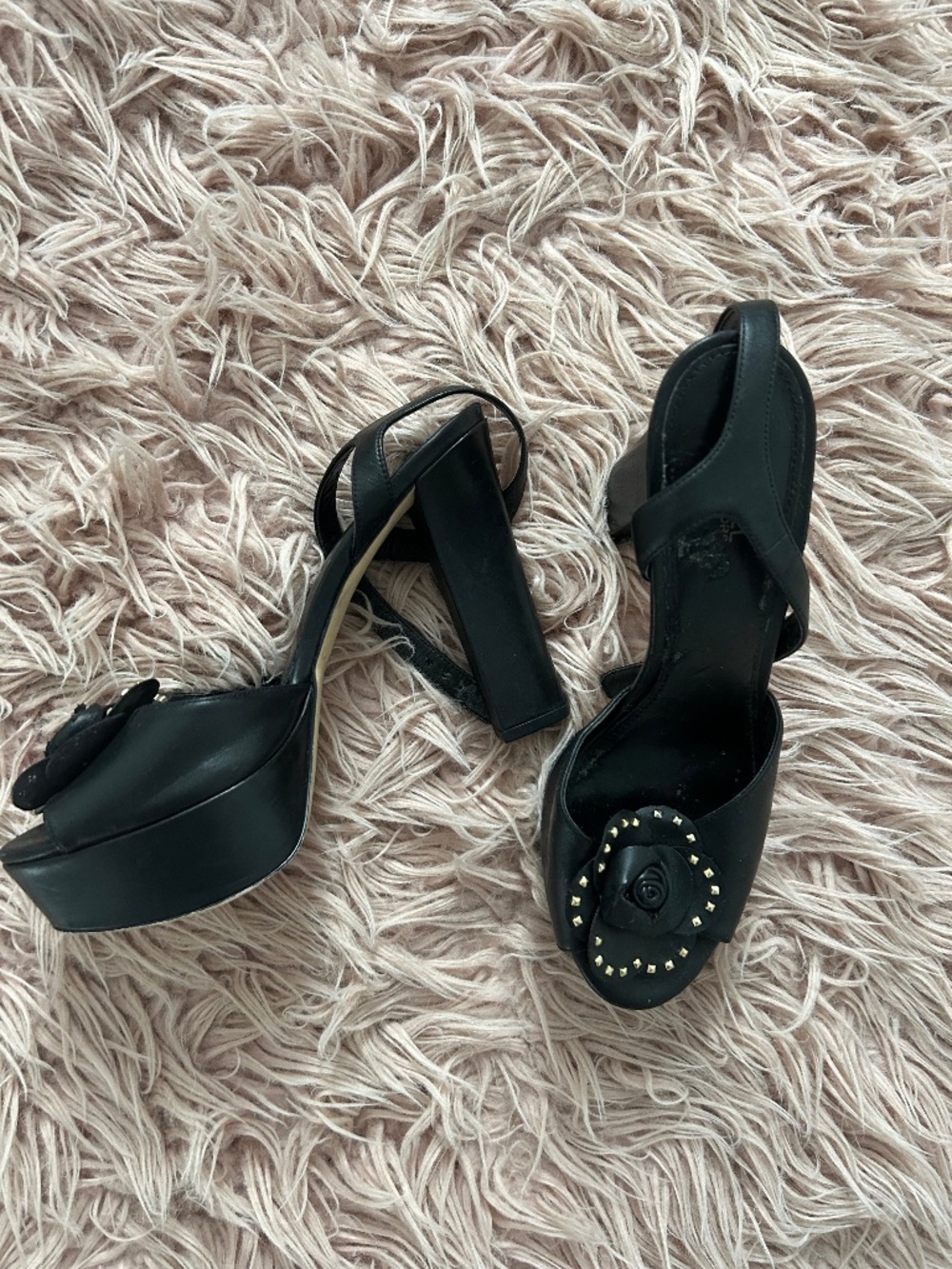 Michael Kors black platform heels